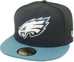New Era Philadelphia Eagles Black Green 2 Tone On Field NFL Cap 59fifty 5950 Fitted Limited Edition