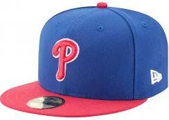New Era Philadelphia Phillies AC Performance Royal Red Cap 59fifty 5950 Fitted MLB Authentic