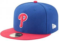 New Era Philadelphia Phillies AC Performance Royal Red Cap 59fifty 5950 Fitted MLB Authentic