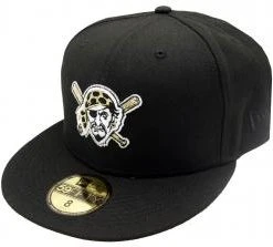 New Era Pittsburgh Pirates Black Gold Cooperstown Sidepatch 59fifty Limited Edition Fitted Cap