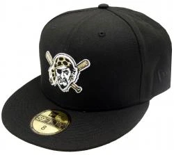 New Era Pittsburgh Pirates Black Gold Cooperstown Sidepatch 59fifty Limited Edition Fitted Cap