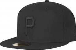 New Era Pittsburgh Pirates Black On Black Cap 59fifty 5950 Fitted Special Limited Edition