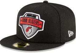New Era Portland Trail Blazers Official NBA Tip Off 2020 59fifty 5950 Fitted Cap Black