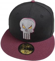 New Era Punisher Black Maroon Marvel DC Cap 59fifty 5950 Fitted Basecap Kappe Men Special Limited Edition
