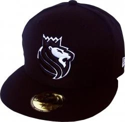 New Era Sacramento Kings Black White Lionball Logo Cap 59fifty 5950 Fitted Limited Edition