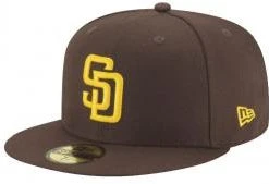 New Era San Diego Padres Game 2020 Brown Yellow MLB ACPerf Authentic On Field Cap 59fifty 5950 Fitted