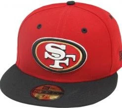 New Era San Francisco 49ers Red Black TC 2 Tone Cap Team Back 59fifty Fitted Limited Edition
