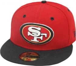 New Era San Francisco 49ers Red Black TC 2 Tone Cap Team Back 59fifty Fitted Limited Edition