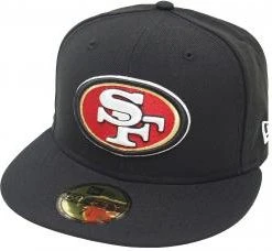New Era San Francisco 49ers Solid Black On Field NFL Cap 59fifty 5950 Fitted Limited Edition