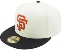 New Era San Francisco Giants Offwhite Black Sidepatch 59fifty 5950 Fitted Cap Limited Exclusive Edition