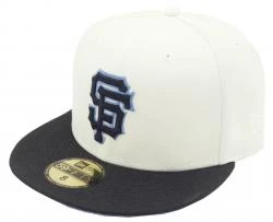 New Era San Francisco Giants Offwhite Blue Sidepatch 59fifty 5950 Fitted Cap Limited Exclusive Edition