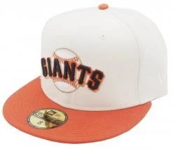 New Era San Francisco Giants Offwhite Orange Sidepatch 59fifty 5950 Fitted Cap Limited Exclusive Edition