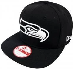 New Era Seattle Seahawks Black White Logo Snapback Cap 9fifty Limited Edition