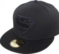 New Era Superman Black On Black 59fifty 5950 Fitted Cap DC Comics Kappe Limited Edition