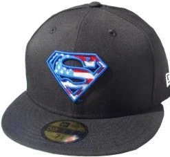 New Era Superman Black Stars An Stripes 59fifty 5950 Fitted Cap DC Comics Kappe Limited Edition