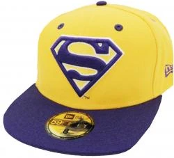 New Era Superman Gold Purple 59fifty 5950 Fitted Cap Limited Edition