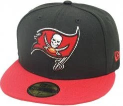 New Era Tampa Bay Buccaneers Black Red 2 Tone On Field NFL Cap 59fifty 5950 Fitted Limited Edition
