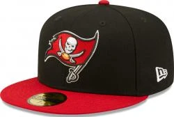 New Era Tampa Bay Buccaneers Black Red Sidepatch 59fifty 5950 Fitted Cap Kappe