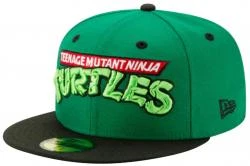 New Era Teenage Mutant Ninja Turtles Kelly Black Visor Cap 59fifty 5950 Fitted Limited Custom Edition