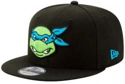 New Era Teenage Mutant Ninja Turtles Leonardo Black Blue Snapback Cap 9fifty 950 OSFA Limited Custom Edition