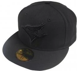 New Era Toronto Blue Jays Black On Black 59fifty Fitted Cap Limited Edition