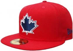 New Era Toronto Blue Jays Leaf Logo Red Cap 59fifty Fitted Limited Edition