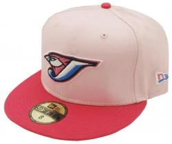 New Era Toronto Blue Jays Rosa Hot Pink Sidepatch 59fifty 5950 Fitted Cap Limited Exclusive Edition