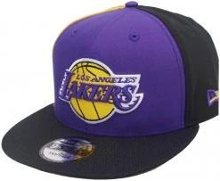 New Era Tricolor Los Angeles Lakers Yellow Black Purple Sidepatch Snapback Cap 9fifty 950 OSFA Exclusive Limited Edition