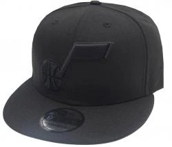 New Era Utah Jazz Black On Black NBA Snapback Cap 9fifty 950 OSFA Exclusive Limited Edition