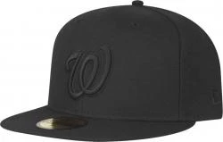 New Era Washington Nationals Black On Black Cap 59fifty 5950 Fitted Special Limited Edition