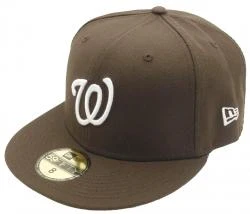 New Era Washington Nationals Brown Sidepatch 59fifty 5950 Fitted Cap Limited Exclusive Edition