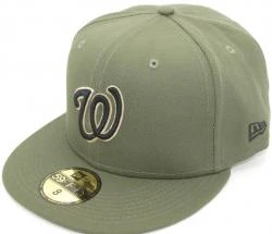 New Era Washington Nationals Olive Sidepatch 59fifty 5950 Fitted Cap Limited Exclusive Edition